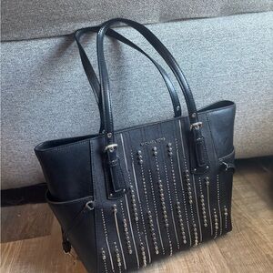 Michael Kors Voyager Black Studded Tote